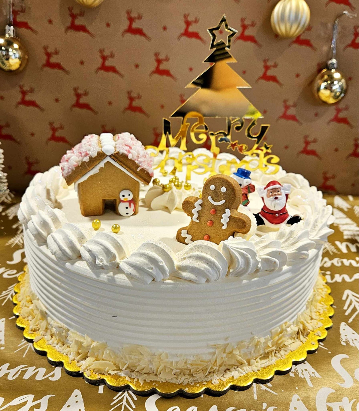 Merry Christmas Vanilla Sponge