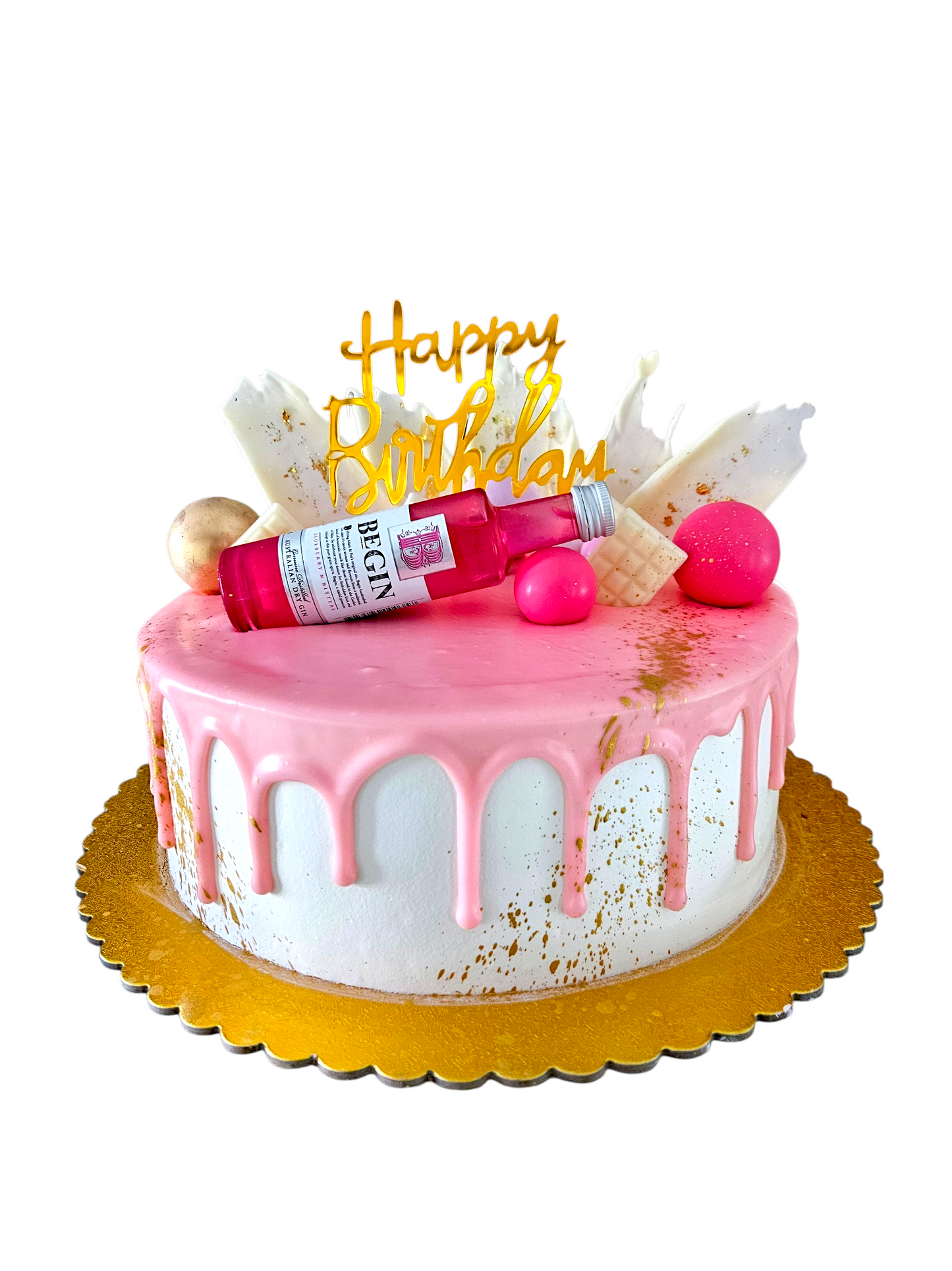Pink Drip Delight Cake