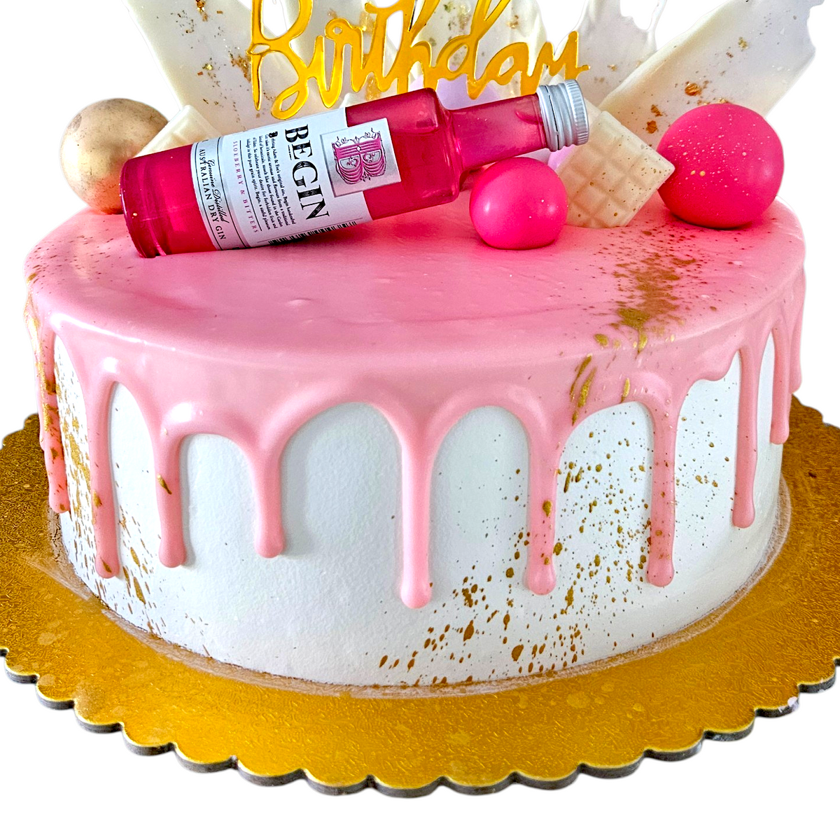 Pink Drip Delight Cake