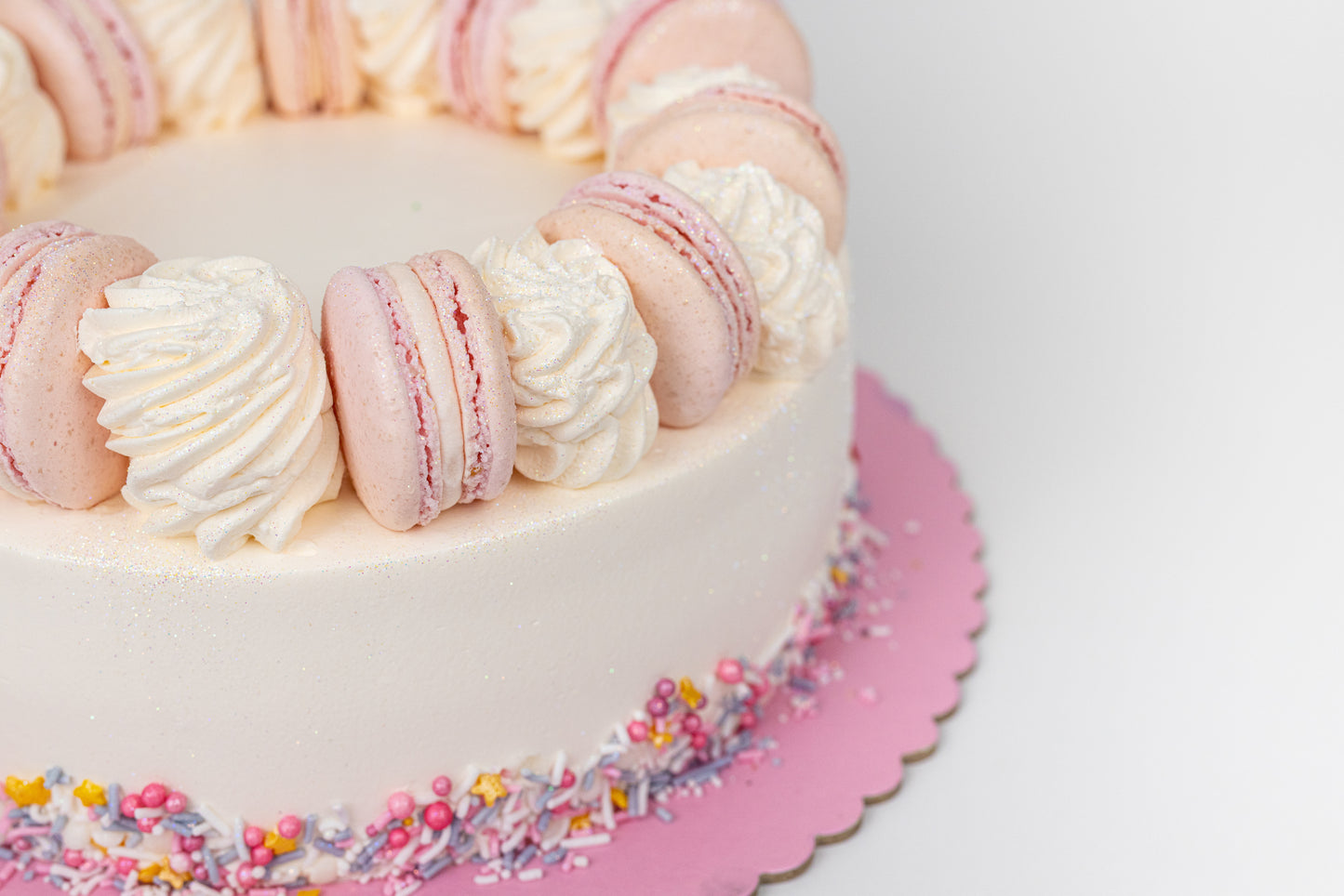 Macaron Swirl Cake