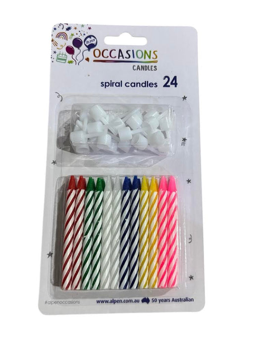 Spiral Candles - 24 pk