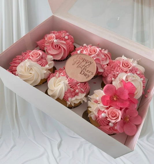 Mother's Day Cupcakes 6 Pack - Rose Set
