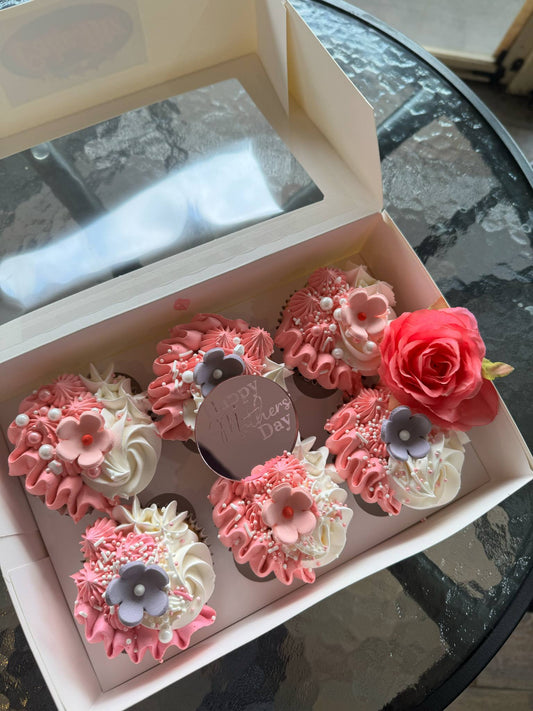 Mother's Day Cupcakes 6 Pack - Daisy Set