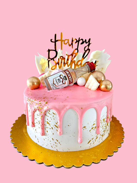 Pink Drip Delight Cake