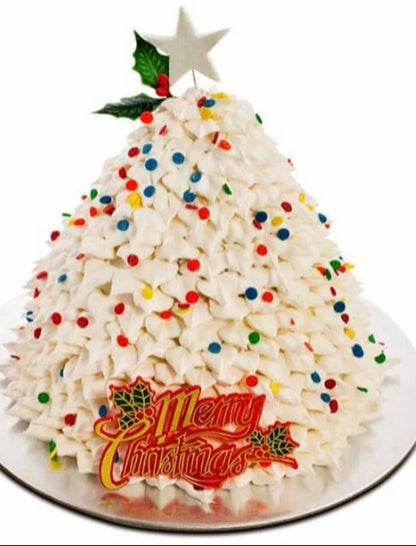 Christmas Tree Sponge Cake